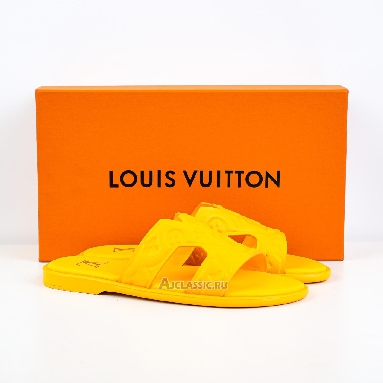 Buy Louis Vuitton LV Oasis Rubber Sole Slide Slippers Yellow Yellow 1ACHJG Quality Reps Replicas Shoes