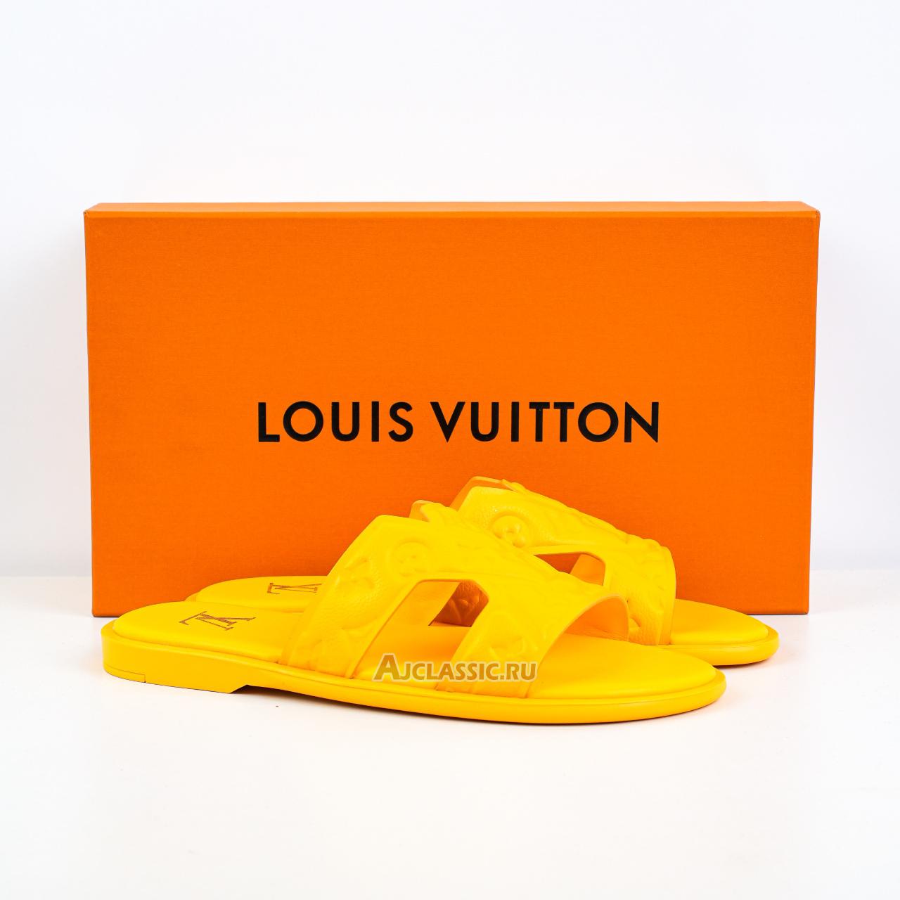 New Louis Vuitton LV Oasis Rubber Sole Slide Slippers "Yellow" 1ACHJG Shoes