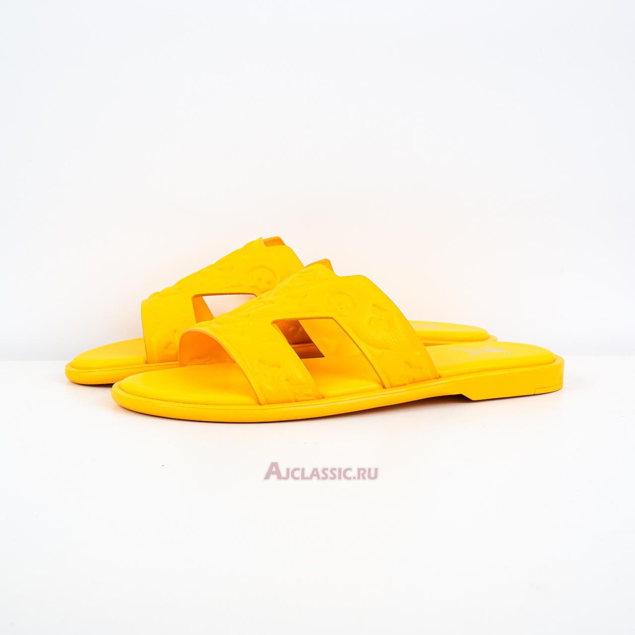 New Louis Vuitton LV Oasis Rubber Sole Slide Slippers "Yellow" 1ACHJG Shoes