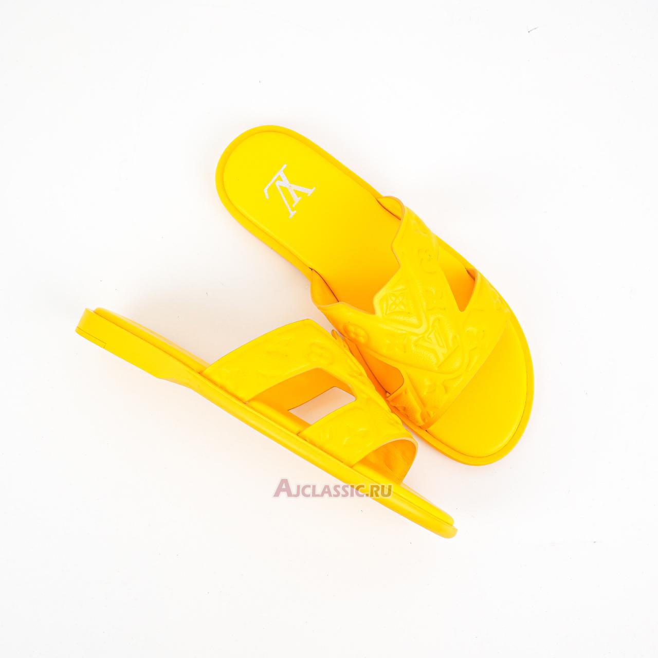 New Louis Vuitton LV Oasis Rubber Sole Slide Slippers "Yellow" 1ACHJG Shoes