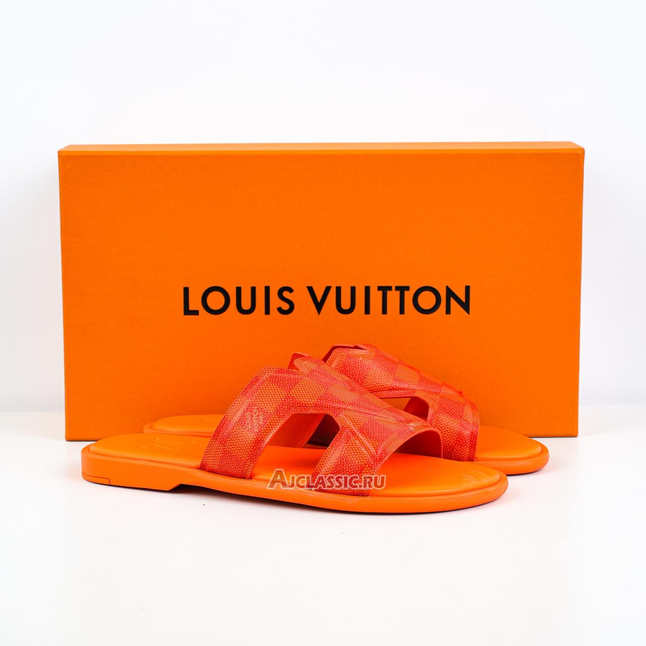 New Louis Vuitton LV Oasis Rubber Sole Slide Slippers "Orange" 1AC5DO Shoes