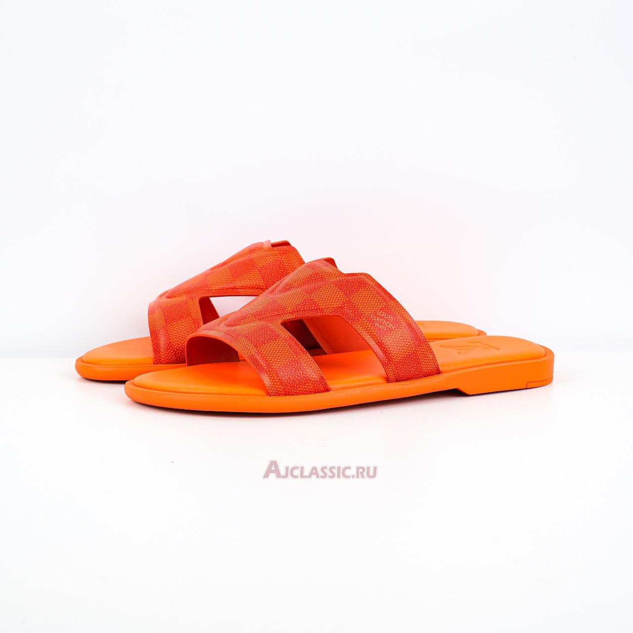 New Louis Vuitton LV Oasis Rubber Sole Slide Slippers "Orange" 1AC5DO Shoes
