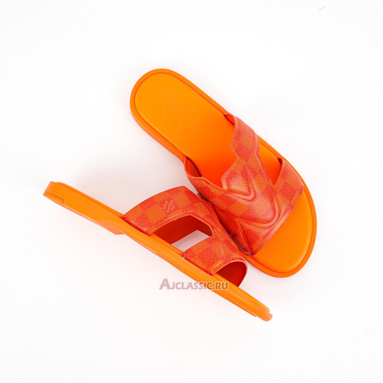 New Louis Vuitton LV Oasis Rubber Sole Slide Slippers "Orange" 1AC5DO Shoes
