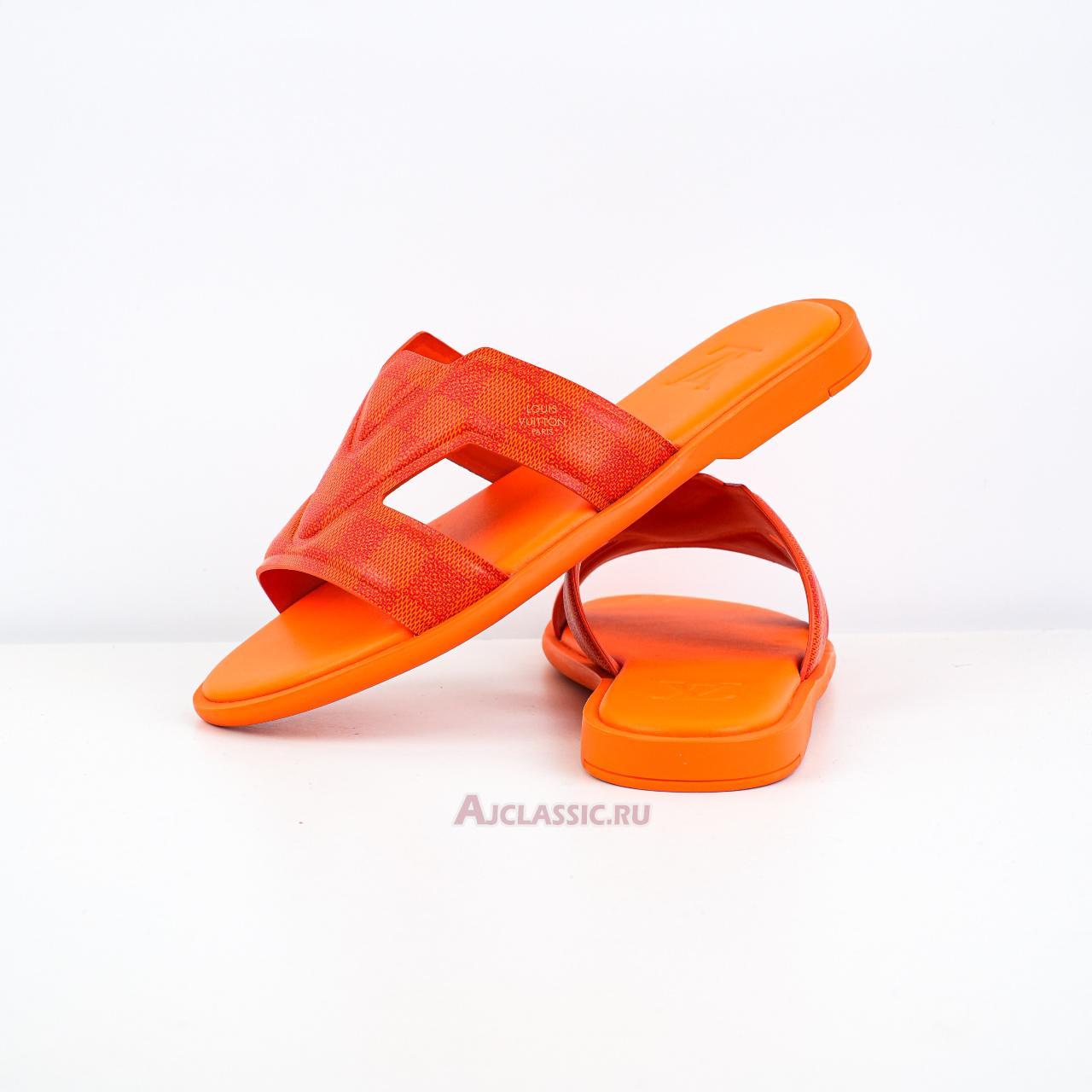 New Louis Vuitton LV Oasis Rubber Sole Slide Slippers "Orange" 1AC5DO Shoes