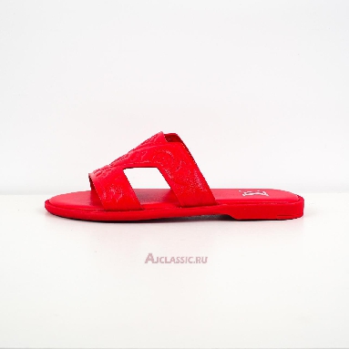 Buy Louis Vuitton LV Oasis Rubber Sole Slide Slippers Red Red 1ACHK0 Quality Reps Replicas Shoes