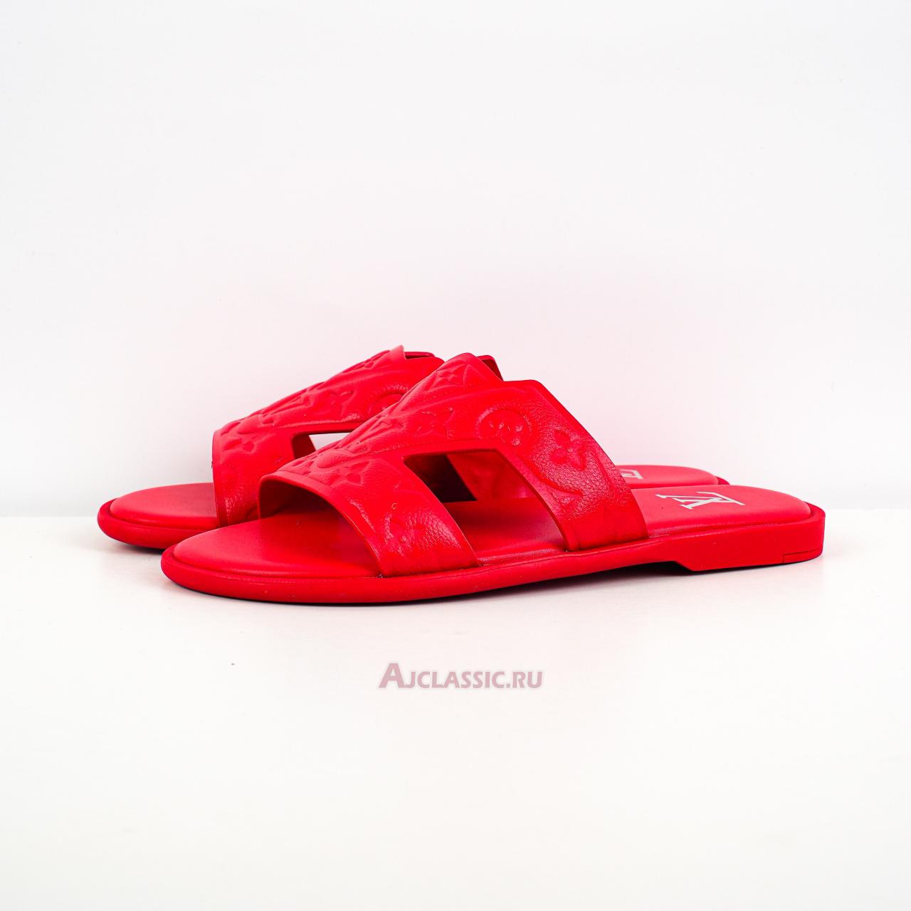 New Louis Vuitton LV Oasis Rubber Sole Slide Slippers "Red" 1ACHK0 Shoes