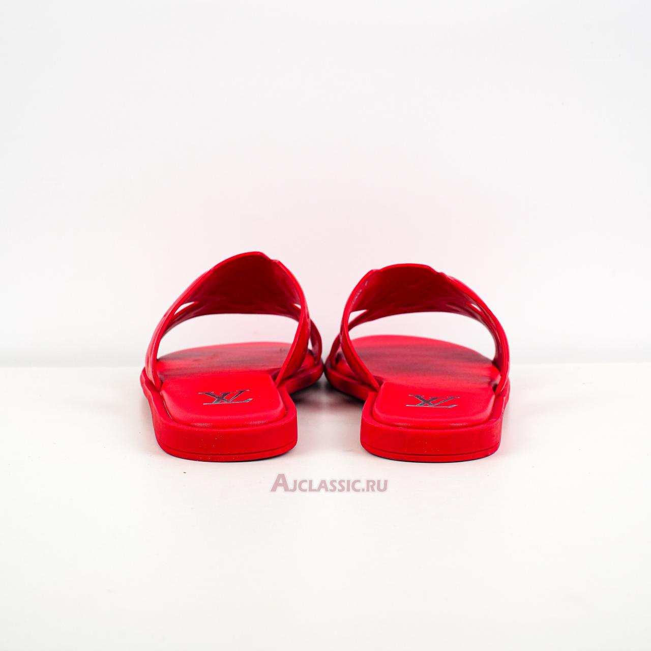 New Louis Vuitton LV Oasis Rubber Sole Slide Slippers "Red" 1ACHK0 Shoes