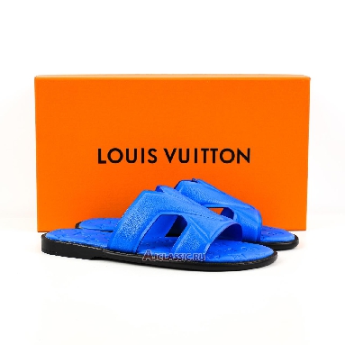 Buy Louis Vuitton LV Oasis Mule Slippers Blue Black Blue 1AC5E6-2 Quality Reps Replicas Shoes