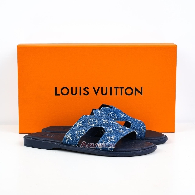 Buy Louis Vuitton LV Oasis Mules Slippers Luxury Blue Blue 1AC6A1 Quality Reps Replicas Shoes
