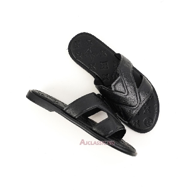 Buy Louis Vuitton LV Oasis Mules Slippers Leather Black Black 1ACHJ0-2 Quality Reps Replicas Shoes