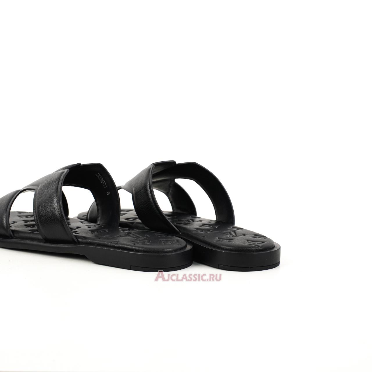 New Louis Vuitton LV Oasis Mules Slippers Leather "Black" 1ACHJ0-2 Shoes