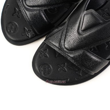 Buy Louis Vuitton LV Oasis Mules Slippers Leather Black Black 1ACHJ0-2 Quality Reps Replicas Shoes
