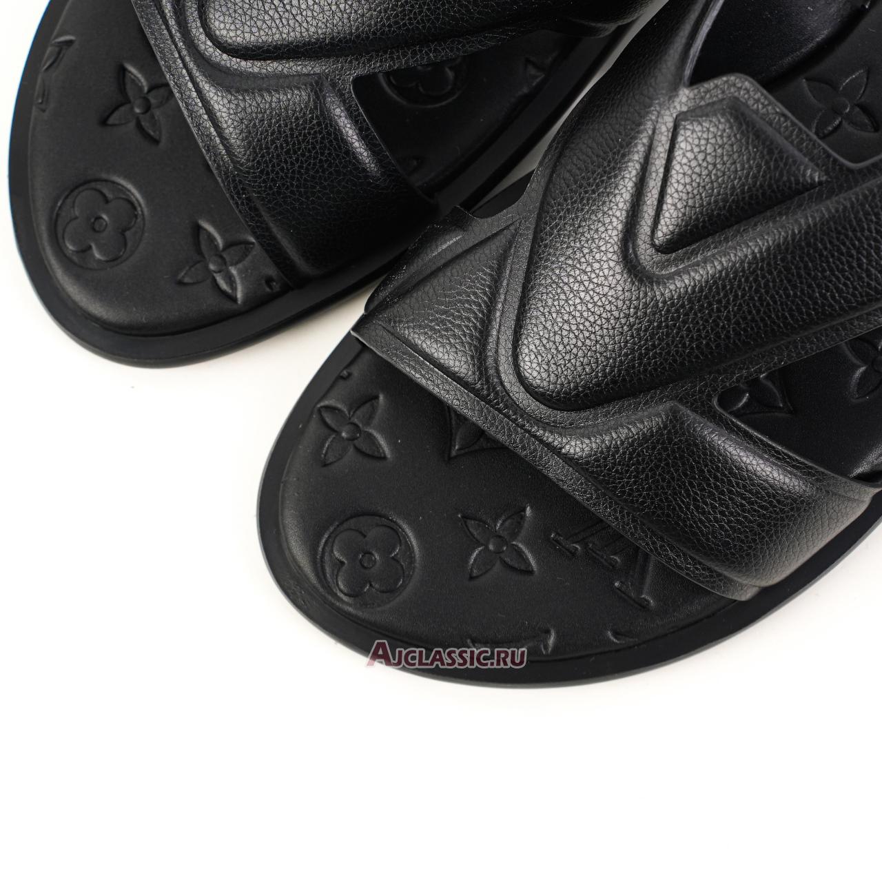 New Louis Vuitton LV Oasis Mules Slippers Leather "Black" 1ACHJ0-2 Shoes