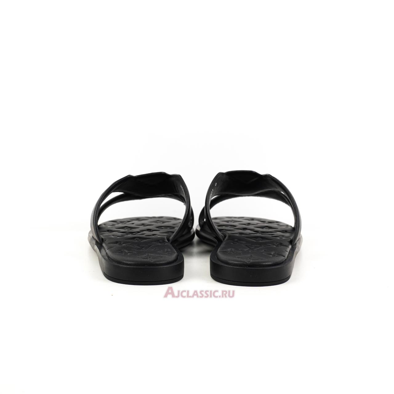 New Louis Vuitton LV Oasis Mules Slippers Leather "Black" 1ACHJ0-2 Shoes