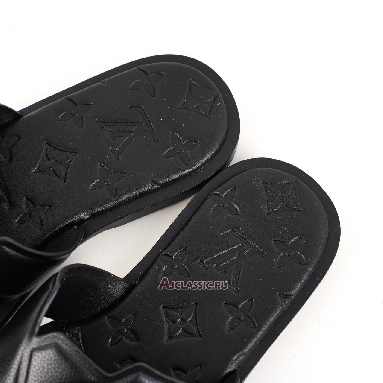 Buy Louis Vuitton LV Oasis Mules Slippers Leather Black Black 1ACHJ0-2 Quality Reps Replicas Shoes