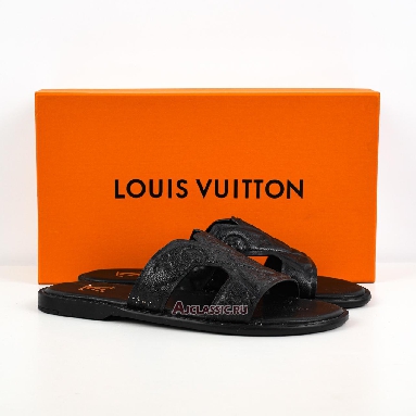 Buy Louis Vuitton LV Oasis Rubber Sole Slide Slippers Black Black 1ACHJ0 Quality Reps Replicas Shoes