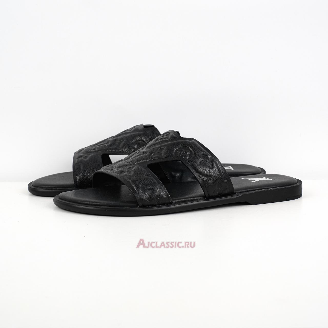 New Louis Vuitton LV Oasis Rubber Sole Slide Slippers "Black" 1ACHJ0 Shoes