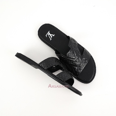 Buy Louis Vuitton LV Oasis Rubber Sole Slide Slippers Black Black 1ACHJ0 Quality Reps Replicas Shoes