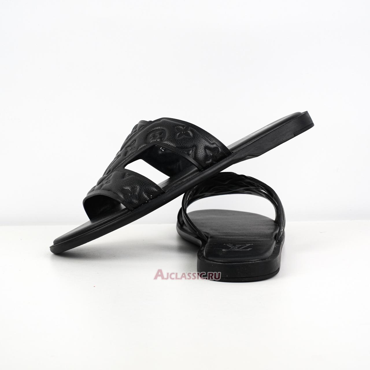 New Louis Vuitton LV Oasis Rubber Sole Slide Slippers "Black" 1ACHJ0 Shoes