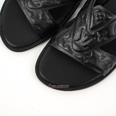Buy Louis Vuitton LV Oasis Rubber Sole Slide Slippers Black Black 1ACHJ0 Quality Reps Replicas Shoes