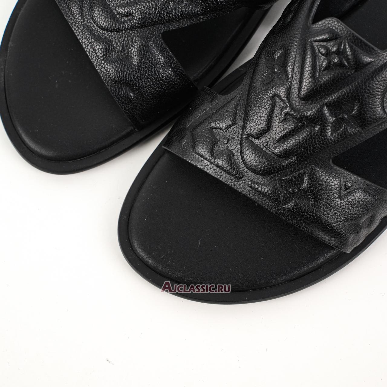 New Louis Vuitton LV Oasis Rubber Sole Slide Slippers "Black" 1ACHJ0 Shoes