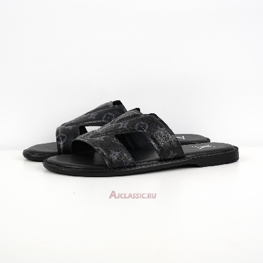 Buy Louis Vuitton LV Oasis Mules Slippers Black Monogram Eclipse Black 1ACRPK Quality Reps Replicas Shoes