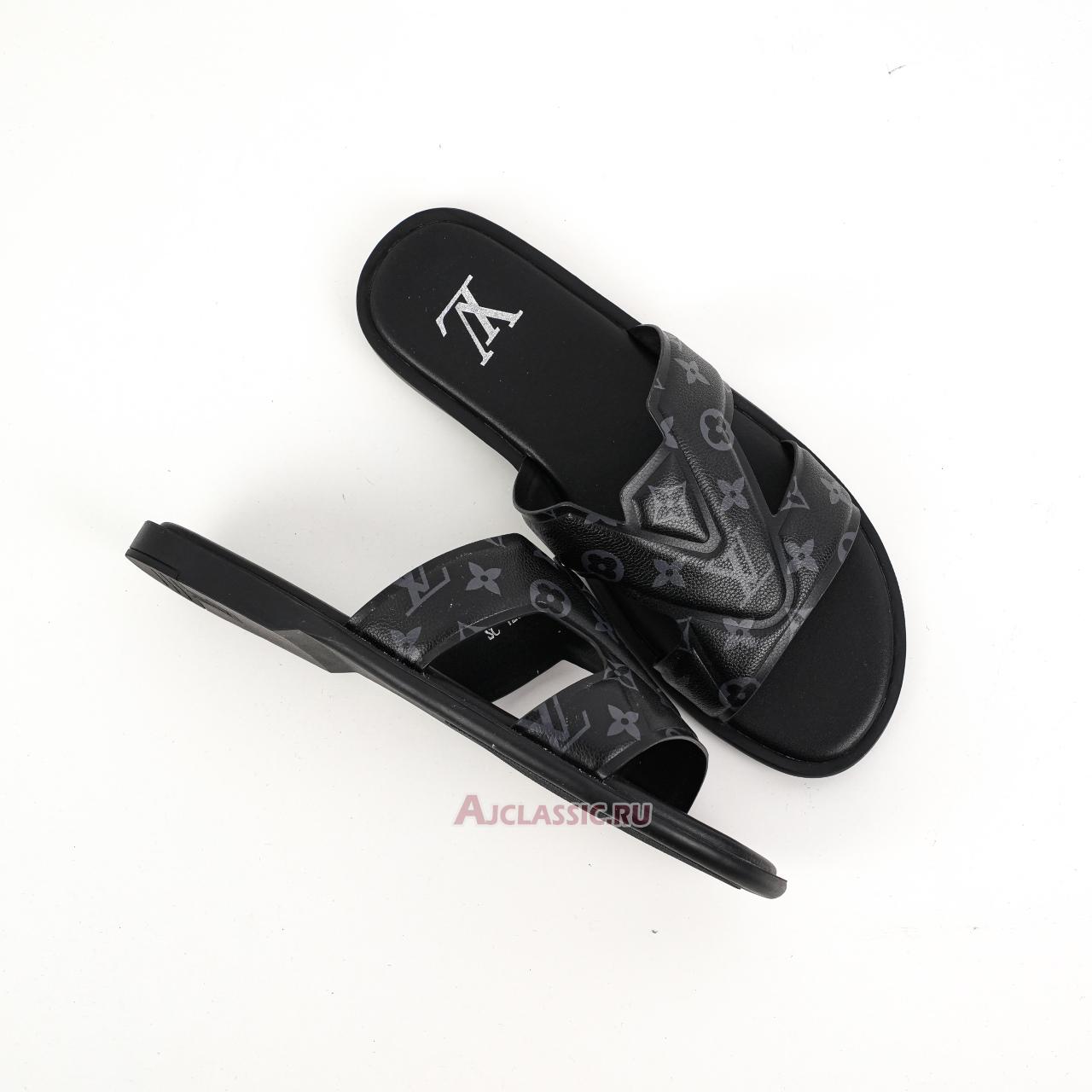 New Louis Vuitton LV Oasis Mules Slippers "Black Monogram Eclipse" 1ACRPK Shoes