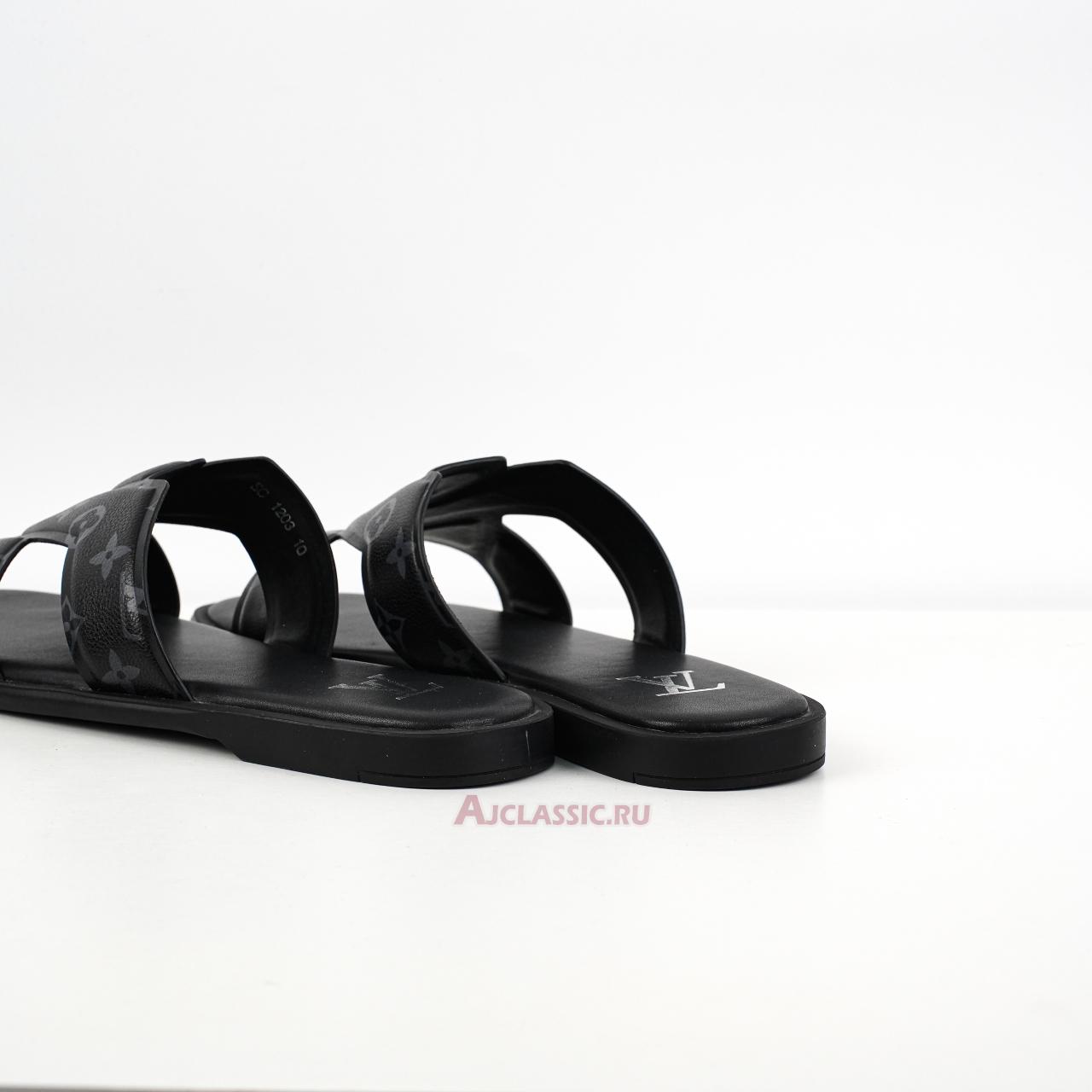 New Louis Vuitton LV Oasis Mules Slippers "Black Monogram Eclipse" 1ACRPK Shoes