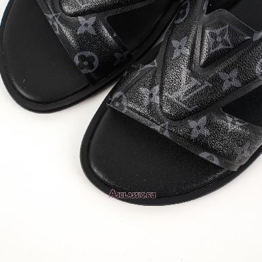 Buy Louis Vuitton LV Oasis Mules Slippers Black Monogram Eclipse Black 1ACRPK Quality Reps Replicas Shoes