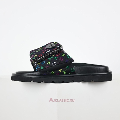 Buy Louis Vuitton LV x TM Monogram Pool Pillow Flat Comfort Mule Slippers Black Black 1AGVR7 Quality Reps Replicas Shoes