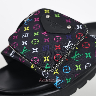 Buy Louis Vuitton LV x TM Monogram Pool Pillow Flat Comfort Mule Slippers Black Black 1AGVR7 Quality Reps Replicas Shoes