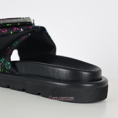 Buy Louis Vuitton LV x TM Monogram Pool Pillow Flat Comfort Mule Slippers Black Black 1AGVR7 Quality Reps Replicas Shoes