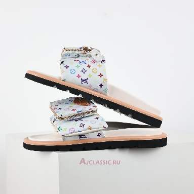 Buy Louis Vuitton LV x TM Monogram Pool Pillow Flat Comfort Mule Slippers White White 1AGVQO Quality Reps Replicas Shoes