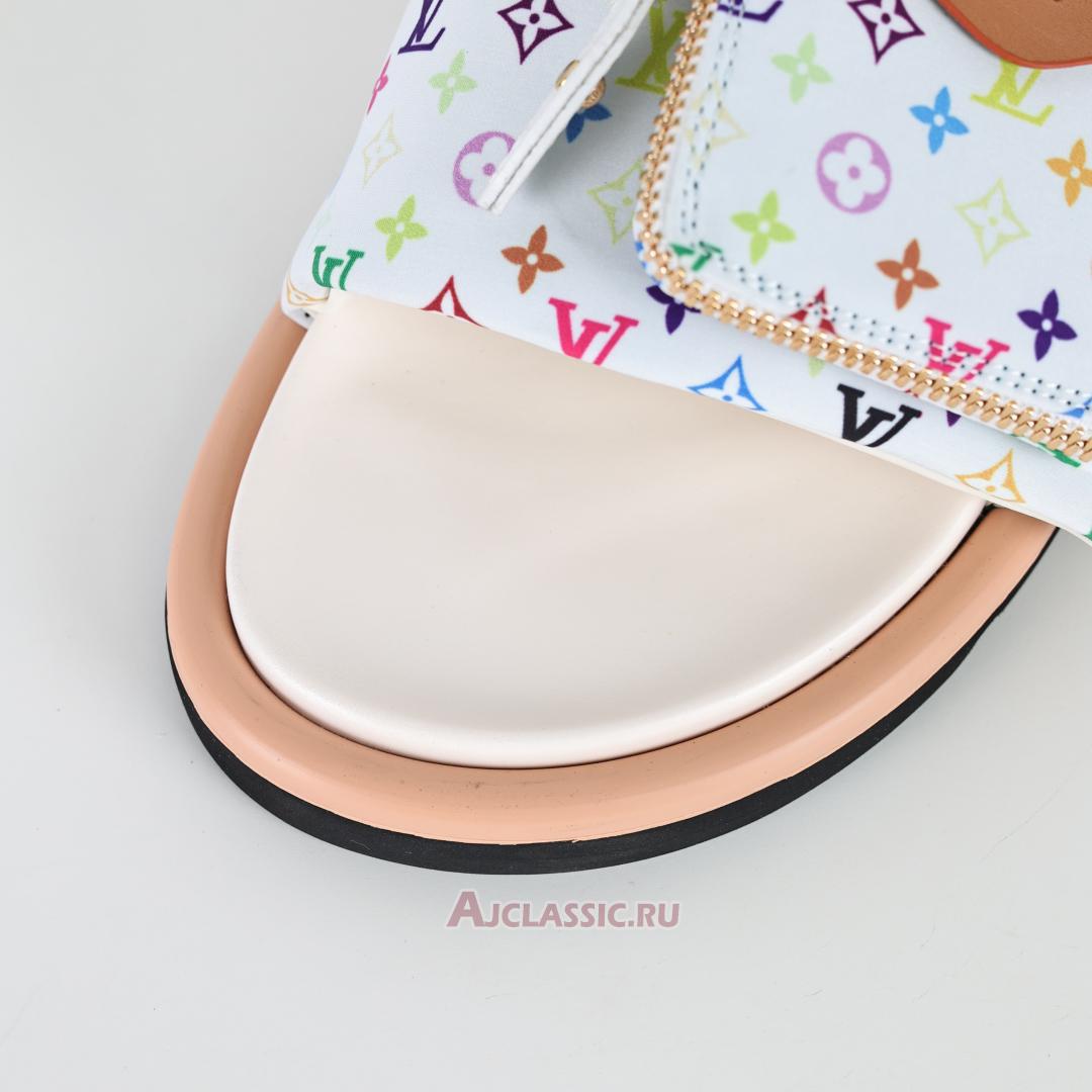 New Louis Vuitton LV x TM Monogram Pool Pillow Flat Comfort Mule Slippers "White" 1AGVQO Shoes