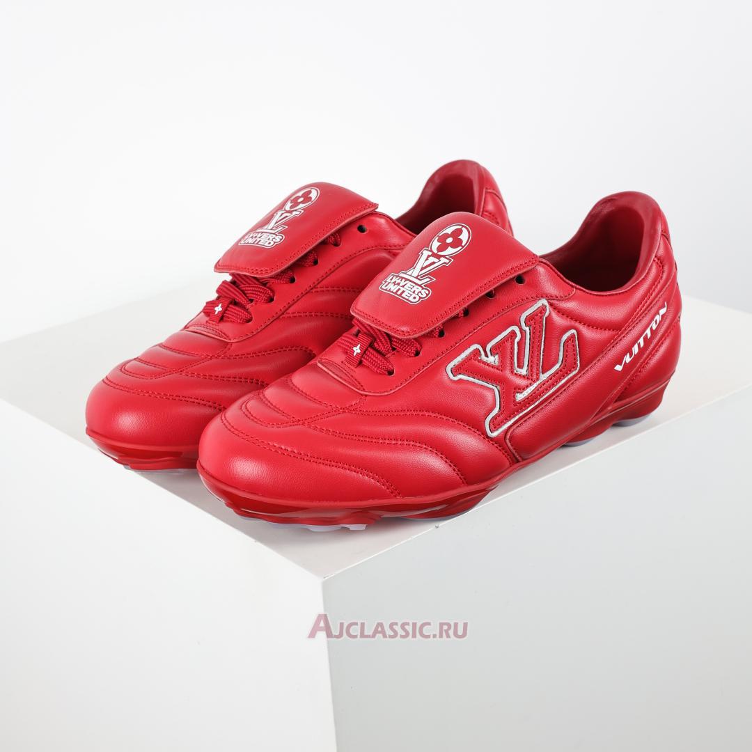New Louis Vuitton LV Footprint Soccer "Red White" 1AHDOR Shoes