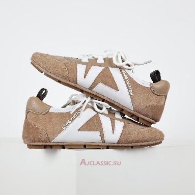 Buy Louis Vuitton LV Sneakerina Sneakers Suede Hazelnut Brown Brown 1AHNF4 Quality Reps Replicas Shoes