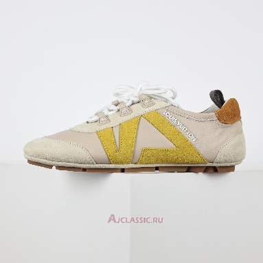 Buy Louis Vuitton LV Sneakerina Sneakers Suede Light Beige Yellow Beige 1AHNEQ Quality Reps Replicas Shoes