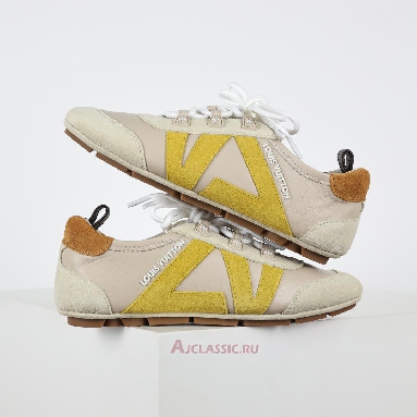Buy Louis Vuitton LV Sneakerina Sneakers Suede Light Beige Yellow Beige 1AHNEQ Quality Reps Replicas Shoes