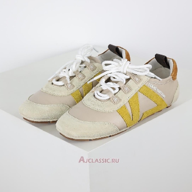 Buy Louis Vuitton LV Sneakerina Sneakers Suede Light Beige Yellow Beige 1AHNEQ Quality Reps Replicas Shoes