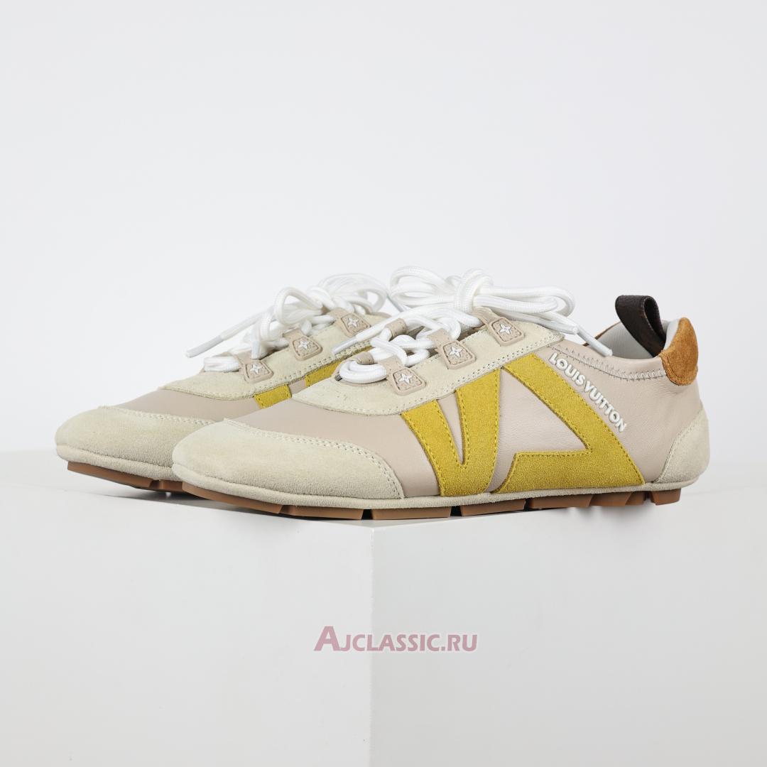 New Louis Vuitton LV Sneakerina Sneakers Suede "Light Beige Yellow" 1AHNEQ Shoes