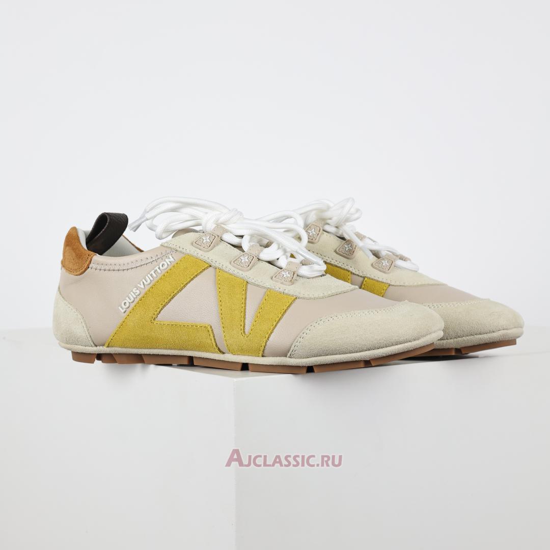 New Louis Vuitton LV Sneakerina Sneakers Suede "Light Beige Yellow" 1AHNEQ Shoes
