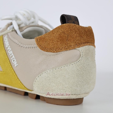 Buy Louis Vuitton LV Sneakerina Sneakers Suede Light Beige Yellow Beige 1AHNEQ Quality Reps Replicas Shoes