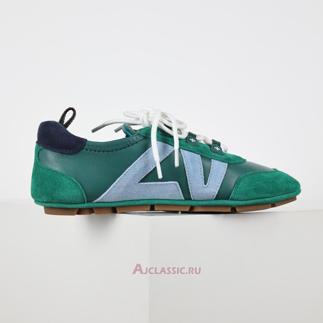 New Louis Vuitton LV Sneakerina Sneakers Suede "Green Blue" 1AHNDU Shoes