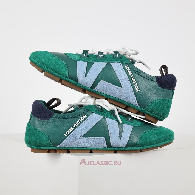 Buy Louis Vuitton LV Sneakerina Sneakers Suede Green Blue Green 1AHNDU Quality Reps Replicas Shoes