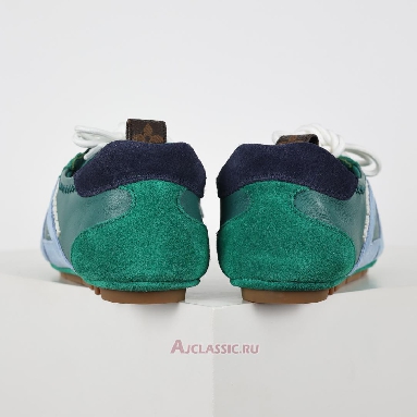 Buy Louis Vuitton LV Sneakerina Sneakers Suede Green Blue Green 1AHNDU Quality Reps Replicas Shoes
