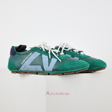 Buy Louis Vuitton LV Sneakerina Sneakers Suede Green Blue Green 1AHNDU Quality Reps Replicas Shoes