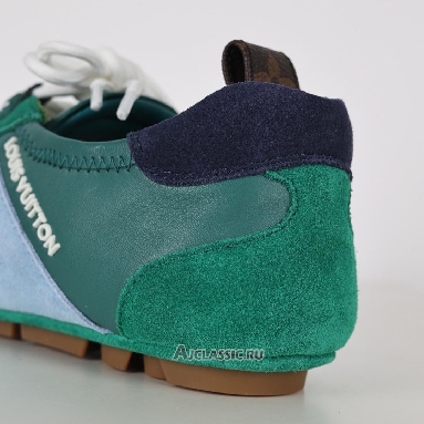 Buy Louis Vuitton LV Sneakerina Sneakers Suede Green Blue Green 1AHNDU Quality Reps Replicas Shoes
