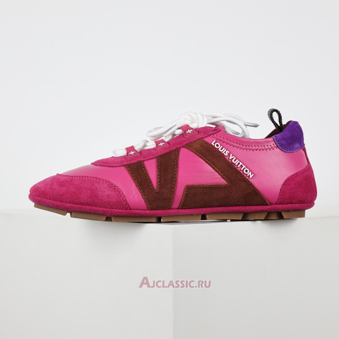 New Louis Vuitton LV Sneakerina Sneakers Suede "Fuchsia Pink" 1AHNEA Shoes