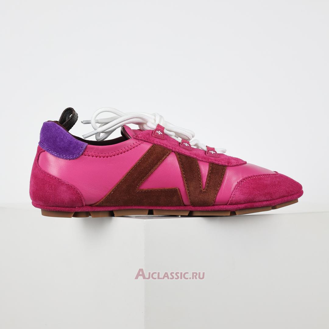 New Louis Vuitton LV Sneakerina Sneakers Suede "Fuchsia Pink" 1AHNEA Shoes
