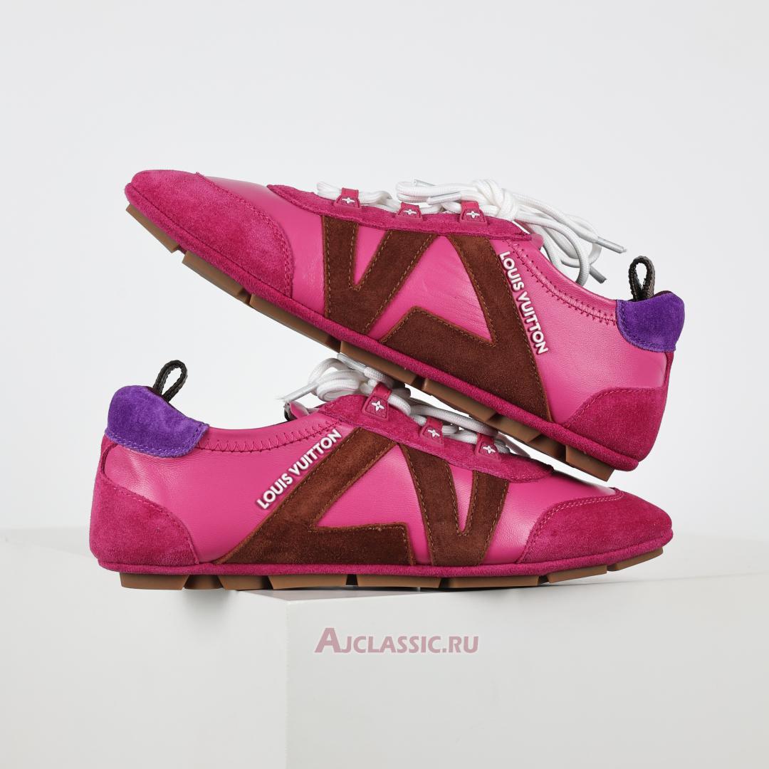 New Louis Vuitton LV Sneakerina Sneakers Suede "Fuchsia Pink" 1AHNEA Shoes